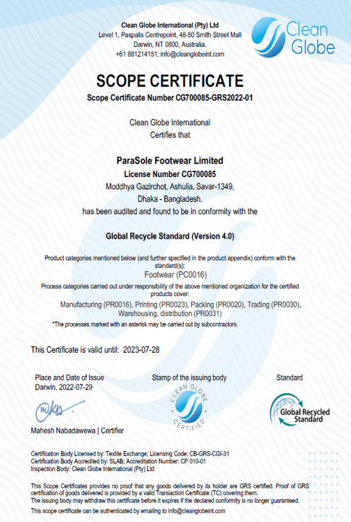 GLOBAL RECYCLED STANDARD